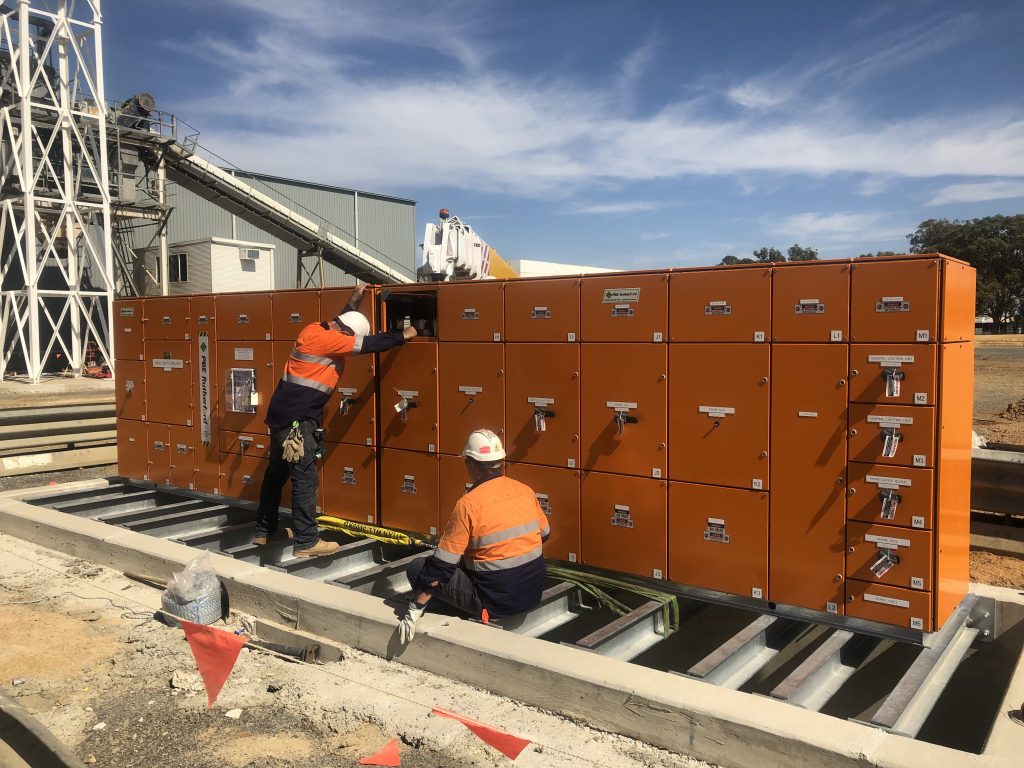 An Industrial Switchboard being installed on a site in Newcastle